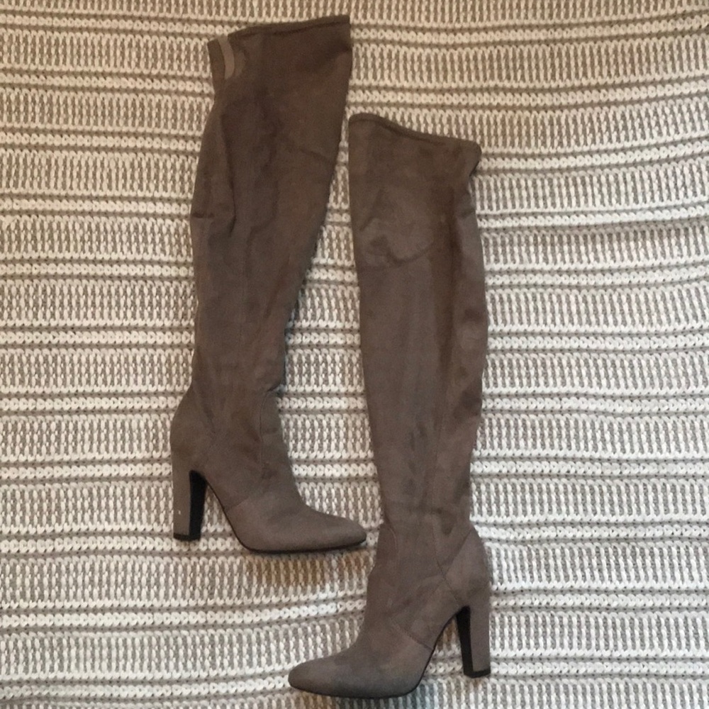 Suede over the knee boot